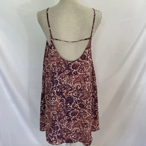 Intimately Free People Emily Paisley Slip Mini Dress SMALL - Picture 5 of 7